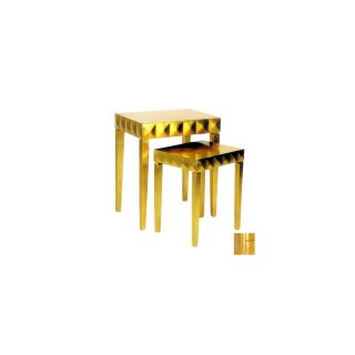 Wayborn Furniture Gold Leaf Accent Table Set