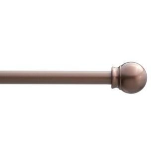 Project Source 48 in to 84 in Rustic Brown Metal Single Curtain Rod