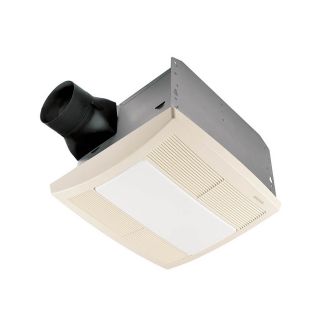 Broan 0.8 Sone 80 CFM White Bathroom Fan with Light ENERGY STAR