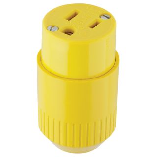 Hubbell 15 Amp 125 Volt Yellow 3 Wire Connector
