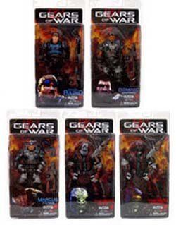 NECA Gears of War Series 2 Set of All 5 Action Figures (Marcus, Baird, Dominic and BOTH Theron Guards) Toys & Games