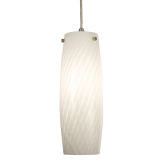 Portfolio 4.25 in W Nickel Pendant Light with Frosted Shade