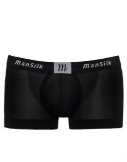 Mansilk Silk Knit Trunk Brief M204 S/Black at  Mens Clothing store