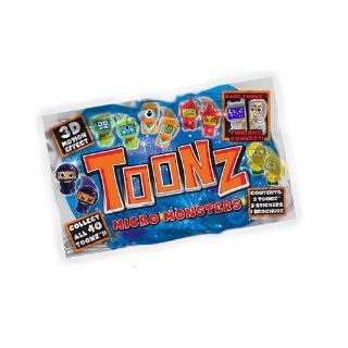 Toonz Micro Monsters Foilbag Packet Containing 3 Toonz and 3 Stickers Toys & Games