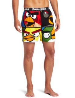 Briefly Stated Men's Angry Birds Panels Boxer, Multi, Medium Clothing