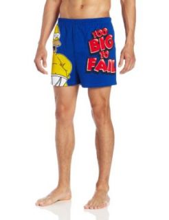 Briefly Stated Men's Simpsons Too Big To Fail Boxer, Multi, Small Clothing