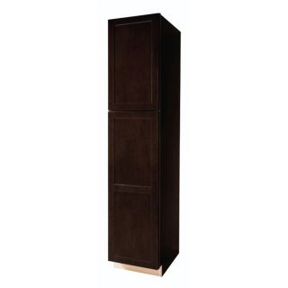 Kitchen Classics 7 ft x 18 in x 23.75 in Brookton Chocolate Pantry Kitchen Wall Cabinet