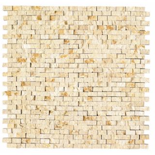 Rockart Beige Natural Stone Mosaic  Wall Tile (Common 12 in x 12 in; Actual 12 in x 12 in)