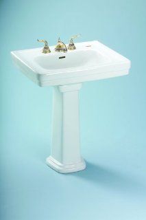 TOTO LPT530.8N 12 Promenade Lavatory and Pedestal with 8 Inch Centers, Sedona Beige, Wide Basin   Pedestal Sinks  