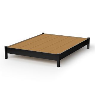 South Shore Furniture Step One Pure Black Queen Platform Bed