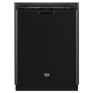 Maytag 57 Decibel Built in Dishwasher with Hard Food Disposer (Black) (Common 24 in; Actual 23.875 in) ENERGY STAR
