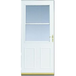 Pella White Olympia High View Safety Storm Door (Common 81 in x 34 in; Actual 80.68 in x 35.28 in)
