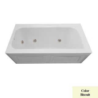 Laurel Mountain Fairhaven IV 59.75 in L x 31.5 in W x 22.5 in H Biscuit Acrylic Rectangle Skirted Whirlpool Tub and Air Bath