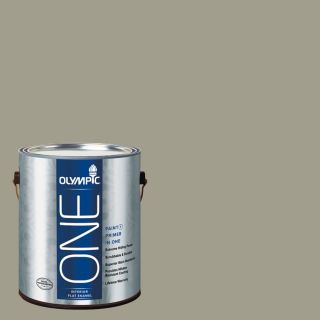 Olympic One 116 fl oz Interior Flat Enamel Smoky Slate Latex Base Paint and Primer in One with Mildew Resistant Finish