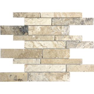Pablo Travertine Natural Stone Mosaic Wall Tile (Common 12 in x 12 in; Actual 12 in x 12 in)