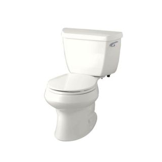 KOHLER Wellworth White 1.28 GPF (4.85 LPF) 12 in Rough In WaterSense Round 2 Piece Standard Height Toilet