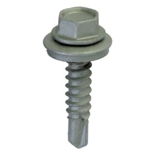 Teks 120 Count #9 x 1 in Zinc Plated Self Drilling Interior/Exterior Roofing Screws with Neoprene Washer