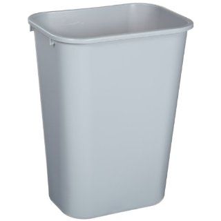 Rubbermaid Commercial FG295700GRAY Soft Molded Plastic Rectangular Trash Can, 10.25 gallon, Gray