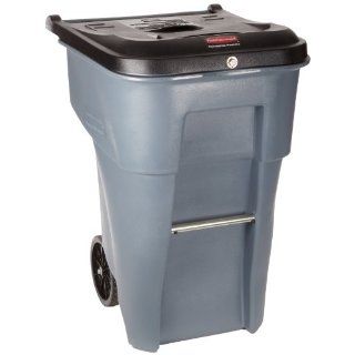 Rubbermaid Commercial FG9W1088GRAY Brute 65 gallon Confidential Document Rollout Container, Gray