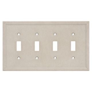 Somerset Collection 4 Gang Sand Standard Toggle Cast Stone Wall Plate