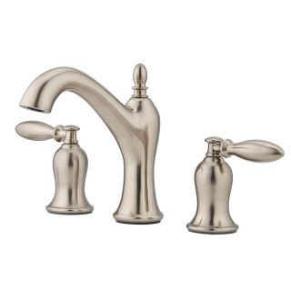 Pfister Arlington Brushed Nickel 2 Handle Widespread WaterSense Bathroom Sink Faucet (Drain Included)