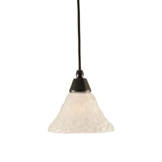 Brooster 7 in W Black Copper Mini Pendant Light with Frosted Shade