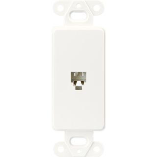 Cooper Wiring Devices 2 Gang White Phone Thermoplastic Wall Plate