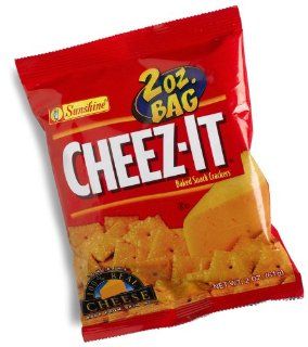 CHEEZ IT Baked Snack Crackers, Original Crackers, 2 Ounce Bags (Pack of 60)  Grocery & Gourmet Food