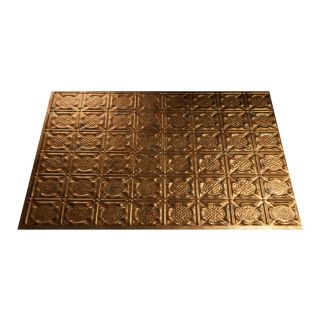 Fasade 24 1/2 in Brass Thermoplastic Multipurpose Backsplash