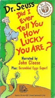 Did I Ever Tell You How Lucky You Are?/Scrambled Eggs Super [VHS] Dr. Seuss Movies & TV