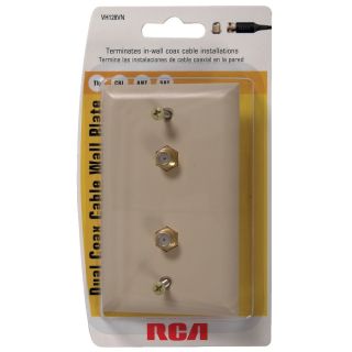 RCA Dual Coax Cable Wall Plate