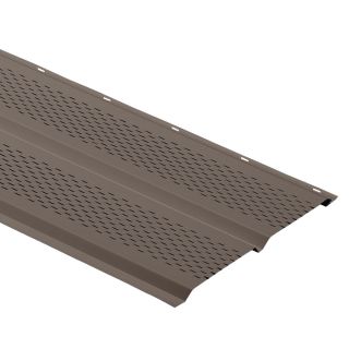 Durabuilt Musket Brown Double Vented Soffit (Common 12 in x 12 ft; Actual 12 in x 12 ft)