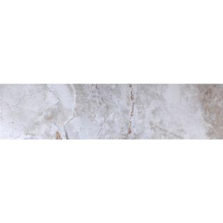 FLOORS 2000 Marble Grey Glazed Porcelain Indoor/Outdoor Bullnose Tile (Common 3 in x 12 in; Actual 3 in x 13.12 in)