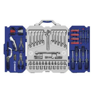Kobalt 117 Piece Tool Set with Tri Fold Blow Mold Case