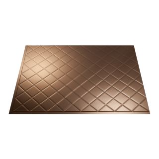 Fasade 24 1/2 in Polished Copper Thermoplastic Multipurpose Backsplash