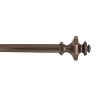 allen + roth 72 in to 144 in Oil Rubbed Bronze Metal Single Curtain Rod