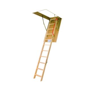 FAKRO 8 7/8 ft Wood 300 lb Type IA Attic Ladder