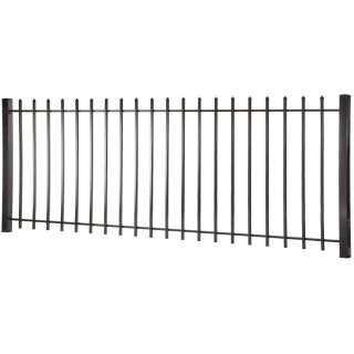 Merchants Metals Black Galvanized Steel Fence Panel (Common 48 in x 96 in; Actual 46 in x 94 in)