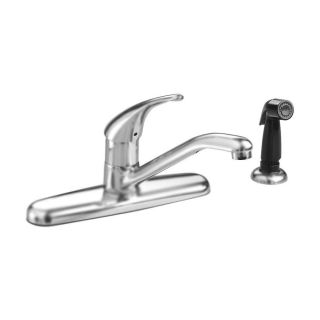 American Standard Colony Satin Nickel Low Arc Kitchen Faucet with Side Spray
