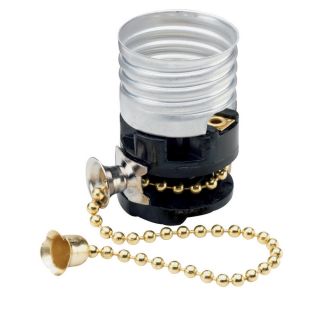 Pass & Seymour/Legrand 660 Watts 250 Volts Interior for Single Circuit with Pull Chain Metal Shell Lamp holder