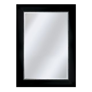 allen + roth 31 in x 43 in Black and Silver Rectangular Framed Wall Mirror