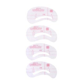 Reusable Eyebrow ABS Plastic Stencil Template Makeup Shaping with 4 Different Styles  Clear  Brow Template  Beauty