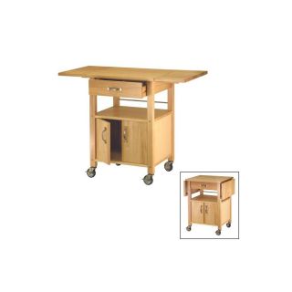 Winsome Wood 45 in L x 20 in W x 33.25 in H Natural Kitchen Island with Casters