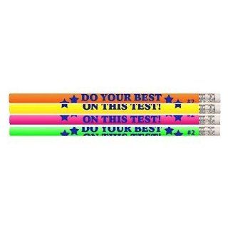 D2495 Do Your Best on This Test   12 Motivational Testing Pencils  Wood Lead Pencils 