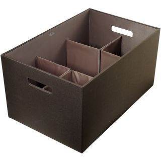 Rubbermaid 12.5 in W x 10 in H x 19.5 in D Espresso Fabric Bin