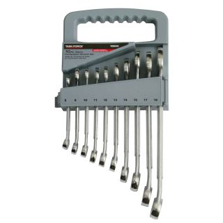 Task Force 10 Piece Standard Polished Chrome Metric Wrench Set