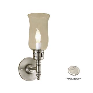 JVI Designs 4.5 in W 1 Light Polished Nickel Arm Hardwired Wall Sconce