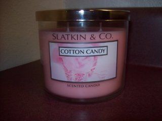 Bath and Body Works Slatkin & Co COTTON CANDY Scented Candle 14.5 Oz  