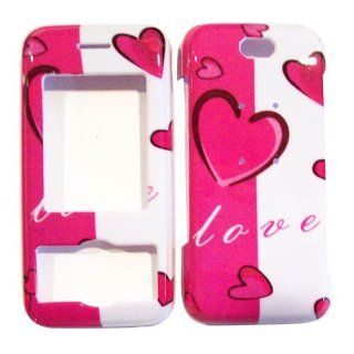 Hard Plastic Snap on Cover Fits LG VX8550 Chocolate II 2Tone Hearts Verizon (does NOT LG VX8500 Choclate) Cell Phones & Accessories