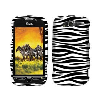 Hard Plastic Snap on Cover Fits HTC Mytouch 4G Zebra Black and White Rubberized T Mobile (does not fit HTC Mytouch 3G or HTC Mytouch 3G Slide or HTC Mytouch 4G Slide) Cell Phones & Accessories